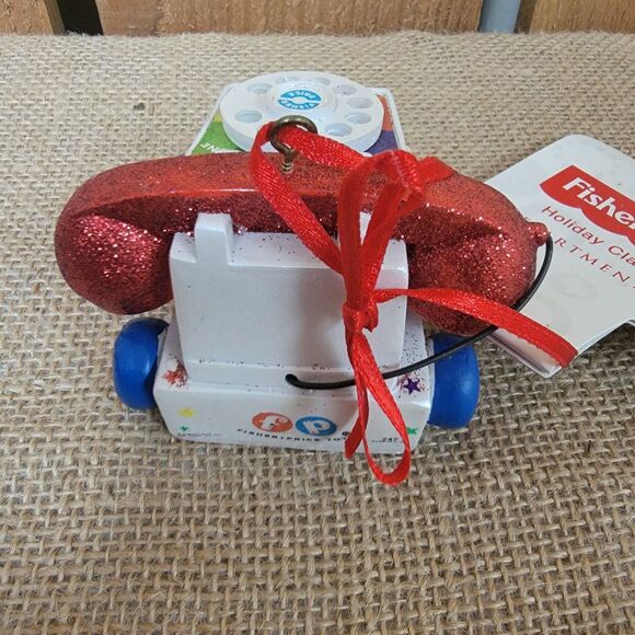 Ensesco Fisher Price Holiday Classic Ornament Chatter Telephone 2013 NWT - Picture 3 of 4